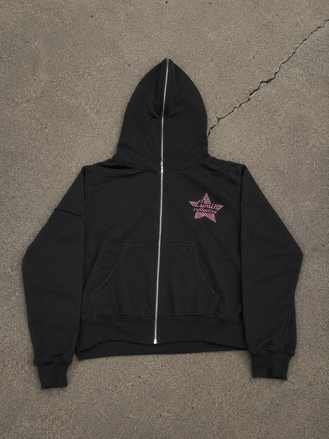 100% Cotton Full-Zip Boxy Hoodie